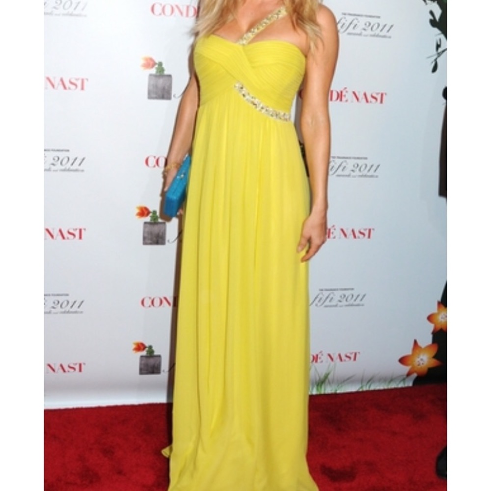 Bcbg yellow prom dress